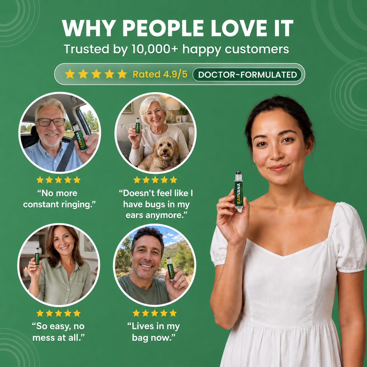 EARVANA Tinnitus Therapy Natural Roll-On